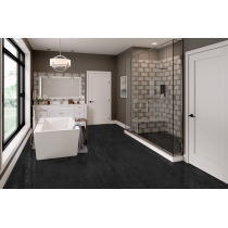 RIVERA PEBBLES - 12X12, BLACK FLAT, HONED